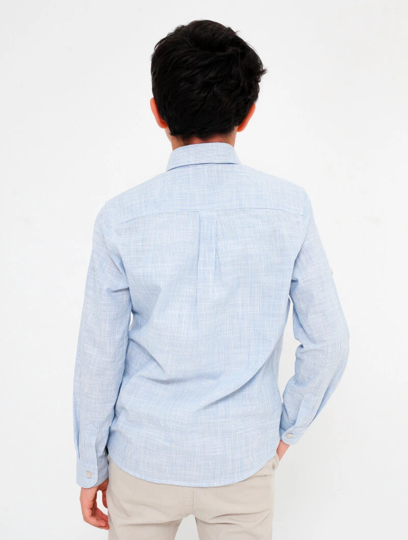Chemise unie manches longues